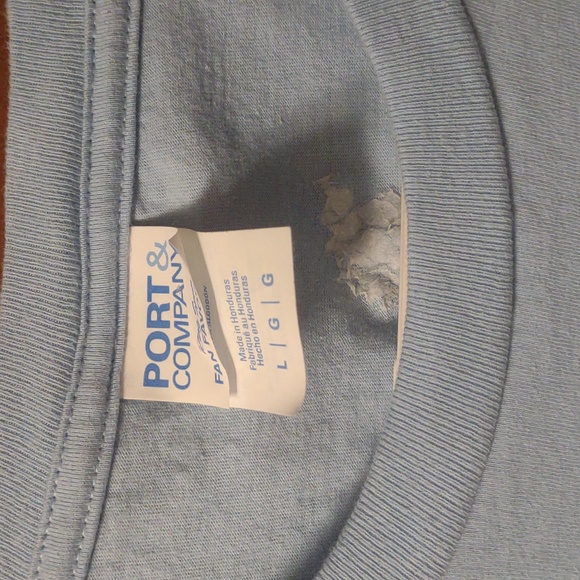 Hello Kitty Team behind the bow sz LG Port & company back hit graphic baby blue - Picture 4 of 7